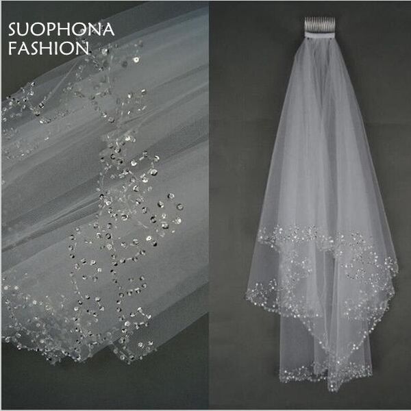 bridal veils fashion two layer bead edge wedding veil 2021 short accessories veu de noiva voile mariage, Black
bridal veils fashion two layer bead edge wedding veil 2021 short accessories veu de noiva voile mariage, Black