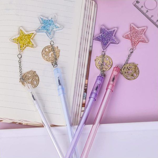 gel pens 4pcs star pendant pen black ink needle tip color plastic for writting office stationery school supplies
gel pens 4pcs star pendant pen black ink needle tip color plastic for writting office stationery school supplies