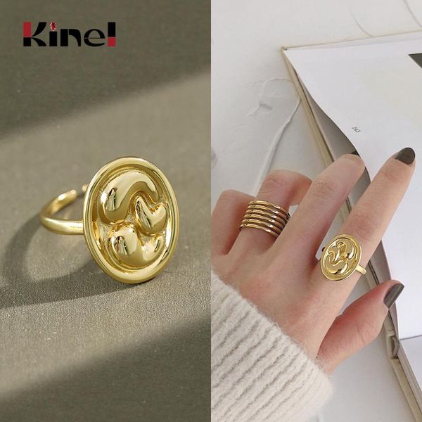 cluster rings kinel 925 sterling silver ring 18k gold vintage geometric round irregular open wedding woman jewelry, Golden;silver
cluster rings kinel 925 sterling silver ring 18k gold vintage geometric round irregular open wedding woman jewelry, Golden;silver