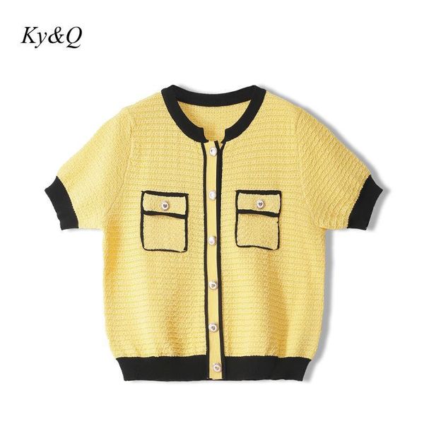 runway designer summer new short-sleeved sweater luxury round neck knit sweater striped white yellow cardigans 2021 vestidos
runway designer summer new short-sleeved sweater luxury round neck knit sweater striped white yellow cardigans 2021 vestidos
