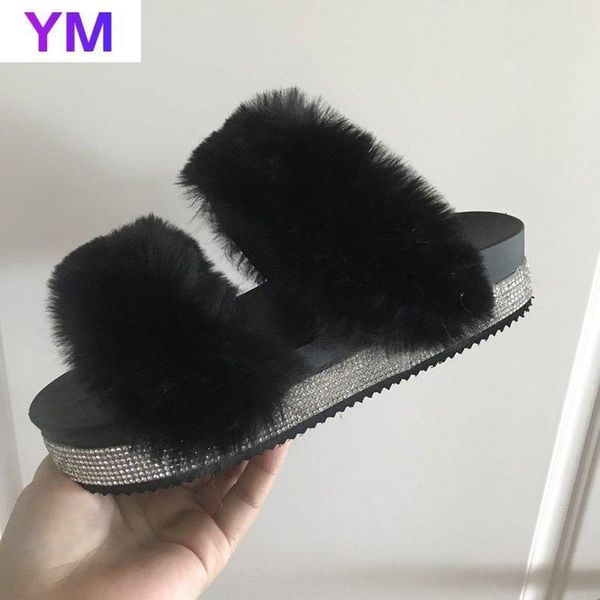 sandals 2021 design women platform furry fluffy fashion thick heel outdoor shoes broken diamond female slides large size34-43, Black
sandals 2021 design women platform furry fluffy fashion thick heel outdoor shoes broken diamond female slides large size34-43, Black
