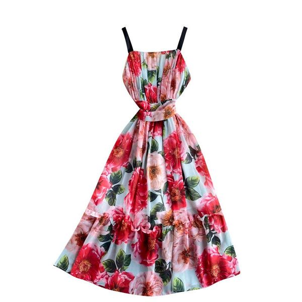 casual dresses 2021 summer style fashion temperament chiffon vestidos ladies party collar suspender holiday printing midi dress dk454, Black;gray
casual dresses 2021 summer style fashion temperament chiffon vestidos ladies party collar suspender holiday printing midi dress dk454, Black;gray
