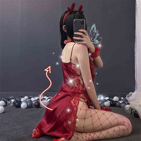 womens nightgown sleepwear satin nighty lingerie erotic babydoll side floral lace bandage nightdress intimate clothes, Black;white
womens nightgown sleepwear satin nighty lingerie erotic babydoll side floral lace bandage nightdress intimate clothes, Black;white