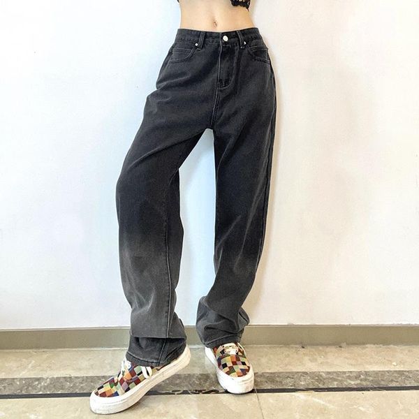 women's jeans high waist loose comfortable for women gradient fashionable casual straight pants mom washed boyfriend, Blue
women's jeans high waist loose comfortable for women gradient fashionable casual straight pants mom washed boyfriend, Blue