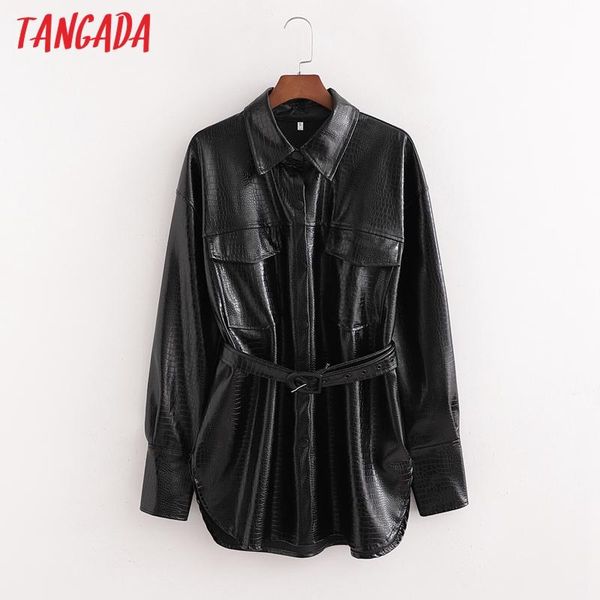 women's jackets tangada women animal pattern black faux leather jacket coat with belt ladies oversize boy friend 1d209, Black;brown
women's jackets tangada women animal pattern black faux leather jacket coat with belt ladies oversize boy friend 1d209, Black;brown