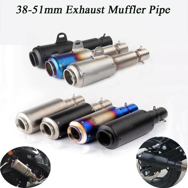 motorcycle exhaust system universal pipe with db killer stainless steel tail muffler for 38-51mm head escape
motorcycle exhaust system universal pipe with db killer stainless steel tail muffler for 38-51mm head escape