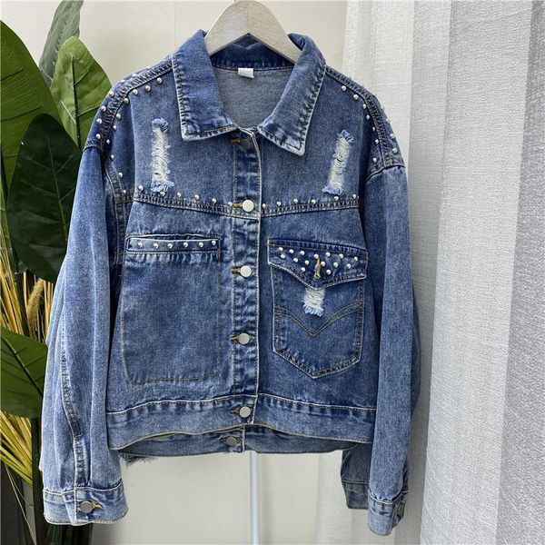 women's jackets spring rivet hole female cow short jacket student denim, Black;brown
women's jackets spring rivet hole female cow short jacket student denim, Black;brown