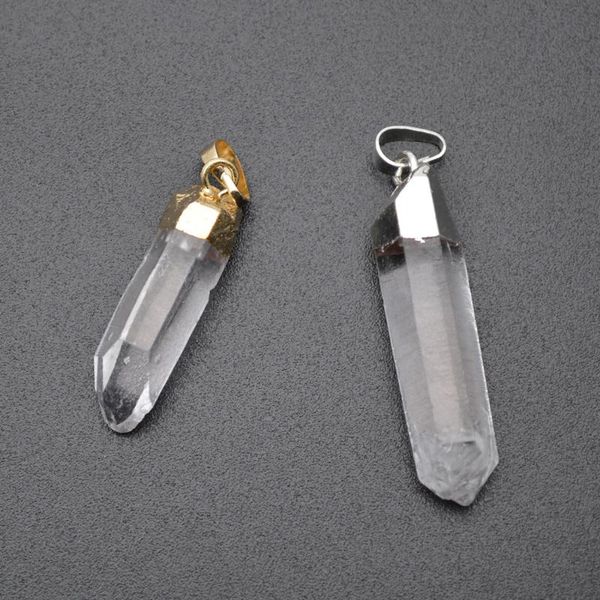 pendants wholesale natural clear crystal pillar stone point pendant ( gold plating / silver ) fit necklace making, Black
pendants wholesale natural clear crystal pillar stone point pendant ( gold plating / silver ) fit necklace making, Black