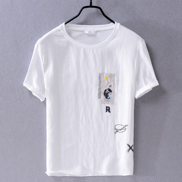 2021 new style brand t-shirt linen and cotton white shirt mens fashion summer casual t shirts for men chemise camiseta qwxo, White;black
2021 new style brand t-shirt linen and cotton white shirt mens fashion summer casual t shirts for men chemise camiseta qwxo, White;black