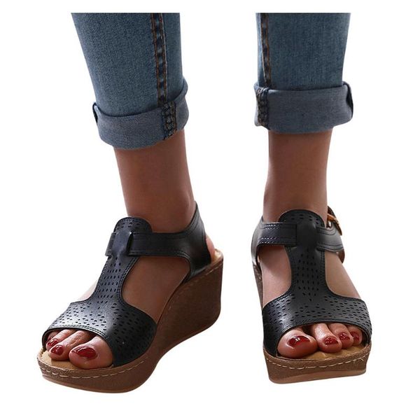 sandals sagace summer women shoes peep toe hollow out wedges non-slip hiking walking zapatos de mujer, Black
sandals sagace summer women shoes peep toe hollow out wedges non-slip hiking walking zapatos de mujer, Black