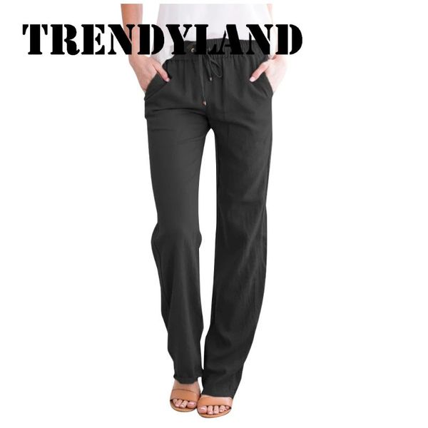 women's pants & capris women casual cotton and linen solid color drawstring elastic waist long straight trousers homewear ropa mujer dr, Black;white
women's pants & capris women casual cotton and linen solid color drawstring elastic waist long straight trousers homewear ropa mujer dr, Black;white