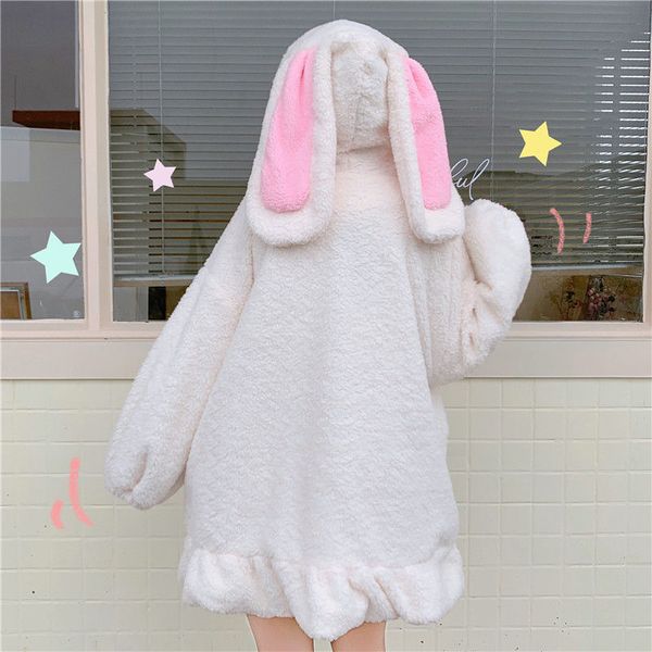 sweet warm fur coat women winter rabbit hat loose kawaii zipper thick jacket coat female casual korean women overcoat, Black;brown
sweet warm fur coat women winter rabbit hat loose kawaii zipper thick jacket coat female casual korean women overcoat, Black;brown