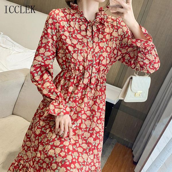 casual dresses korean flared sleeves floral chiffon dress female 2021 spring autumn one-piece elegant sweet three colors, Black;gray
casual dresses korean flared sleeves floral chiffon dress female 2021 spring autumn one-piece elegant sweet three colors, Black;gray