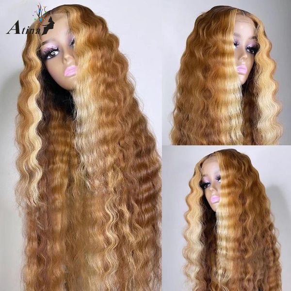 lace wigs ombre 613 honey blonde wig glueless deep wave colored hd transparent pre plucked human hair bleached knots 250 density, Black;brown
lace wigs ombre 613 honey blonde wig glueless deep wave colored hd transparent pre plucked human hair bleached knots 250 density, Black;brown