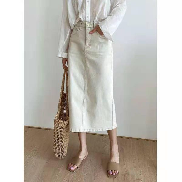 skirts 2021 summer korean version temperament commuting rice white denim skirt casual back slit medium long 8706, Black
skirts 2021 summer korean version temperament commuting rice white denim skirt casual back slit medium long 8706, Black