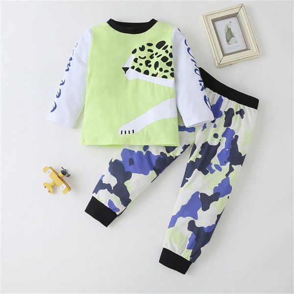 1-6 years children boys autumn suit leopard print + camouflage elastic-waist pants outfits for little boys spring autumn set, White
1-6 years children boys autumn suit leopard print + camouflage elastic-waist pants outfits for little boys spring autumn set, White