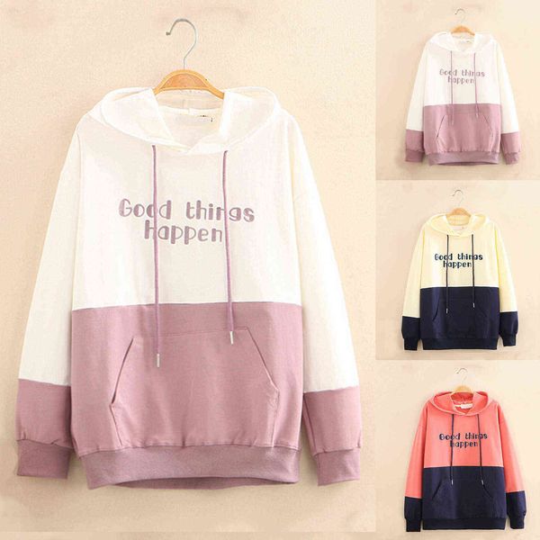 fashion hoodied women hooded oversized hoodie harajuku streetwear casual print long sleeve splice patchwork sweatshirt blouse y1118, Black
fashion hoodied women hooded oversized hoodie harajuku streetwear casual print long sleeve splice patchwork sweatshirt blouse y1118, Black