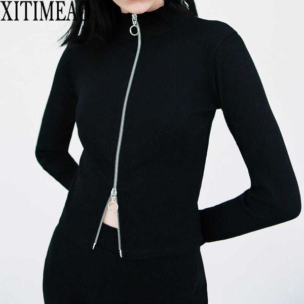 za woman tshirts knitted zipper black slim women t-shirt bodycon long sleeve tee autumn basic clothing 210604, White
za woman tshirts knitted zipper black slim women t-shirt bodycon long sleeve tee autumn basic clothing 210604, White