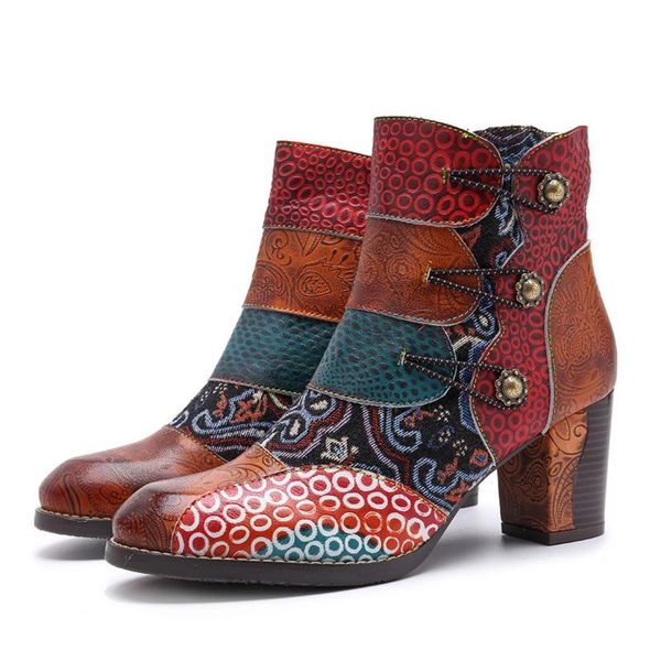 boots original national style women western shoes color matching thick round toe short large size leather female, Black
boots original national style women western shoes color matching thick round toe short large size leather female, Black