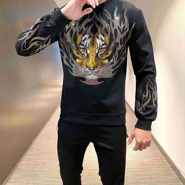 men's tracksuits black set casual shining rhinestons tiger head printed mens tracksuit 2 piece sweatshirt and pants t, Gray
men's tracksuits black set casual shining rhinestons tiger head printed mens tracksuit 2 piece sweatshirt and pants t, Gray