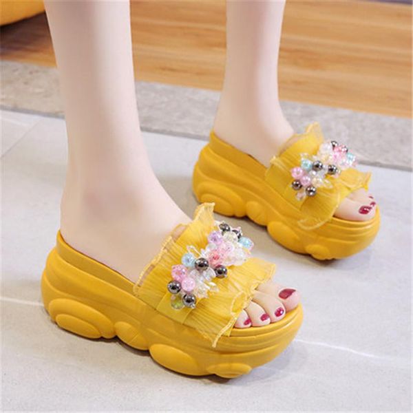slippers women platform fashion crystal wedges high heels summer ladies candy colors beach shoes woman eu 34-39 yellow, Black
slippers women platform fashion crystal wedges high heels summer ladies candy colors beach shoes woman eu 34-39 yellow, Black
