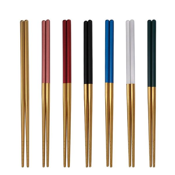 1 pair stainless steel chopsticks metal chop sticks tableware silver gold multicolor wedding party festival supplies
1 pair stainless steel chopsticks metal chop sticks tableware silver gold multicolor wedding party festival supplies