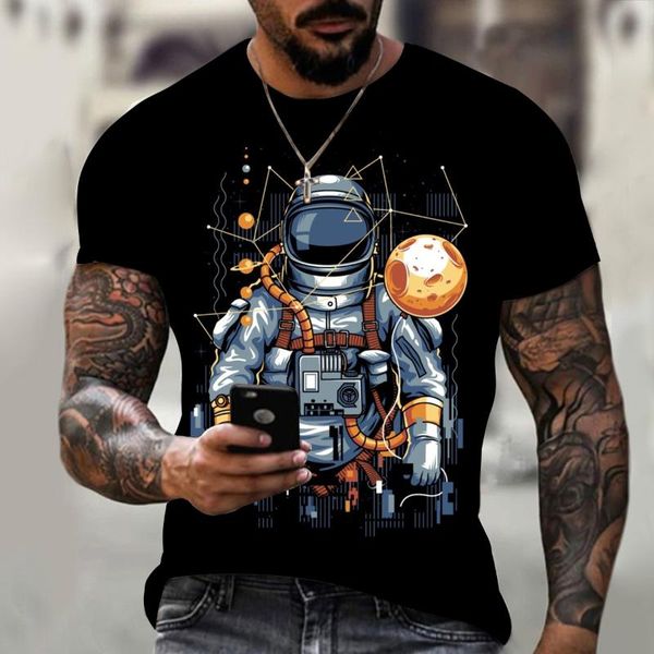 men's t-shirts summer fashion trend high-quality loose funny design astronaut print cool, White;black
men's t-shirts summer fashion trend high-quality loose funny design astronaut print cool, White;black
