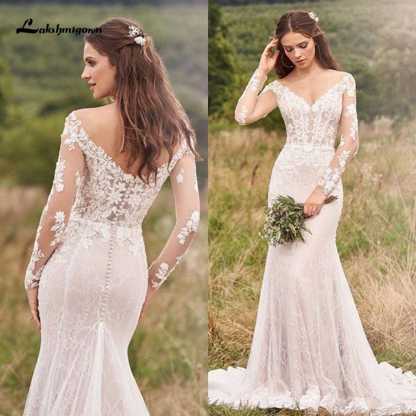 2021 new tulle mermaid wedding es v neck long sleeve lace appliques bridal gown with sweep train vestido de novia vru9, White
2021 new tulle mermaid wedding es v neck long sleeve lace appliques bridal gown with sweep train vestido de novia vru9, White