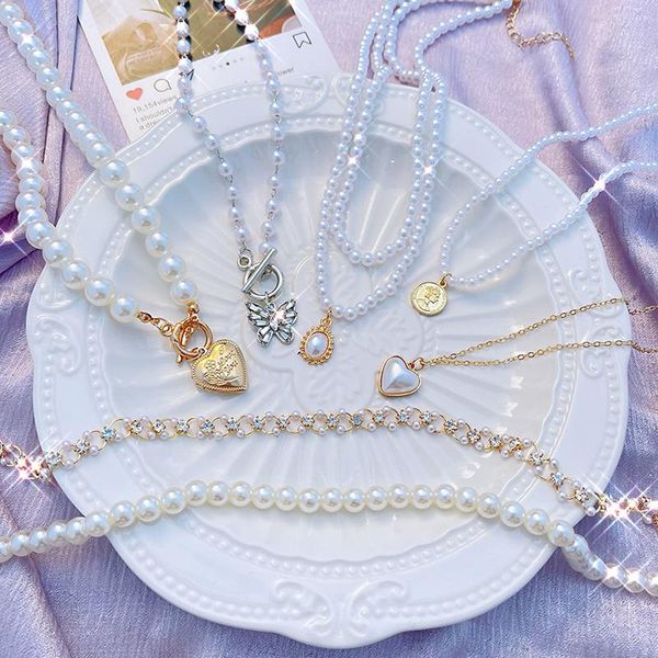 chokers 17km elegant pearl necklace for women heart pendant fashion multilayer white choker necklaces wedding jewelry, Golden;silver
chokers 17km elegant pearl necklace for women heart pendant fashion multilayer white choker necklaces wedding jewelry, Golden;silver