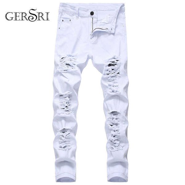 gersri straight hole destruction trousers distressed jeans men denim trousers men jeans fashion designer brand white jean male x0621, Blue
gersri straight hole destruction trousers distressed jeans men denim trousers men jeans fashion designer brand white jean male x0621, Blue