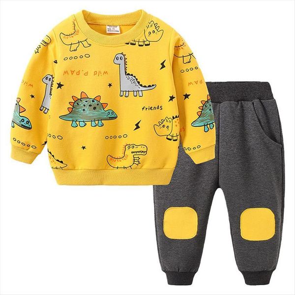 cotton 2pcs boys suits 2 6year sweatshirts pants cartoon full sleeve print children sets o neck dinosaur clothing, White
cotton 2pcs boys suits 2 6year sweatshirts pants cartoon full sleeve print children sets o neck dinosaur clothing, White