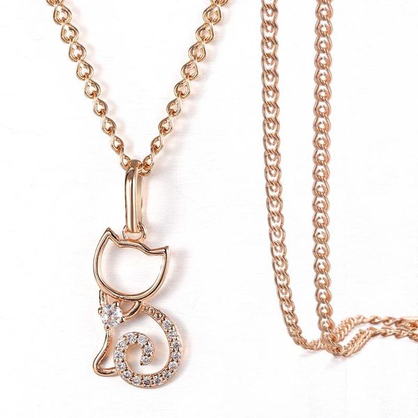 chains 585 rose gold cute cat pendant necklace for women girls snake link chain cz charm gift jewelry gifts friends dgp434, Silver
chains 585 rose gold cute cat pendant necklace for women girls snake link chain cz charm gift jewelry gifts friends dgp434, Silver
