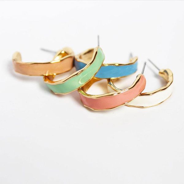 hoop & huggie trendy korean small earrings women colorful enamel gold earring round circle jewelry for female girls party, Golden;silver
hoop & huggie trendy korean small earrings women colorful enamel gold earring round circle jewelry for female girls party, Golden;silver