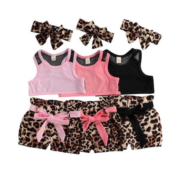 clothing sets summer infant kids baby girl clothes sportswear solid color sleeveless leopard short pants headband 18m-6t, White
clothing sets summer infant kids baby girl clothes sportswear solid color sleeveless leopard short pants headband 18m-6t, White