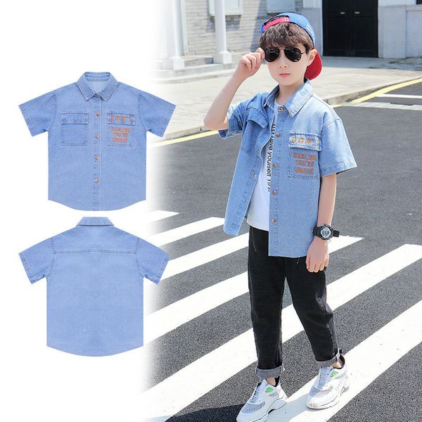2021 new fashionable teen designer boys denim shirts 5-14 years old short-sleeve shirt boy for children casual summer clothes wx8g, White
2021 new fashionable teen designer boys denim shirts 5-14 years old short-sleeve shirt boy for children casual summer clothes wx8g, White
