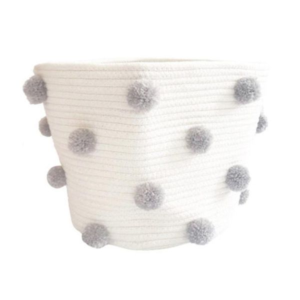 nordic cotton rope knitted pom decoration laundry basket toy storage bucket for home laundry storage & organization lbshipping
nordic cotton rope knitted pom decoration laundry basket toy storage bucket for home laundry storage & organization lbshipping