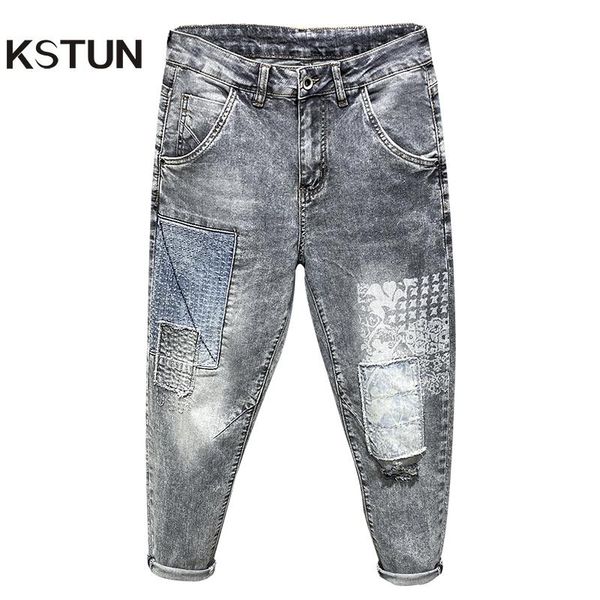 men's jeans beggar men grey stretch patchwork distressed ripped hip hop vintage harem pants ankle length trousers baggy jean, Blue
men's jeans beggar men grey stretch patchwork distressed ripped hip hop vintage harem pants ankle length trousers baggy jean, Blue