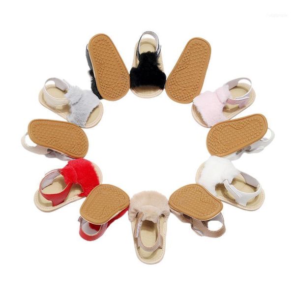 first walkers born infant baby plush sandals, girl non-slip soft-soled prewalker with hook and loop fashion1 
first walkers born infant baby plush sandals, girl non-slip soft-soled prewalker with hook and loop fashion1