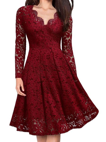 casual dresses elegant solid color lace bigswing dress autumn 2021 women's clothing office lady v neck party robes vestidos fairy, Black;gray
casual dresses elegant solid color lace bigswing dress autumn 2021 women's clothing office lady v neck party robes vestidos fairy, Black;gray