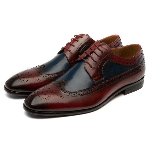 dress shoes fashion men oxford classic color matching wine red lace up wedding office genuine leather brogue, Black
dress shoes fashion men oxford classic color matching wine red lace up wedding office genuine leather brogue, Black