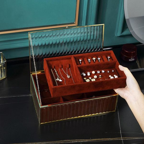 jewelry pouches, bags luxury glass storage box desknecklace ring earring cosmetic makeup jewellery case organizer casket showcase, Pink;blue
jewelry pouches, bags luxury glass storage box desknecklace ring earring cosmetic makeup jewellery case organizer casket showcase, Pink;blue