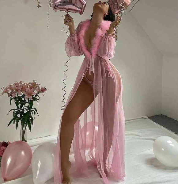 lingerie see through mesh womens sleepwears sheer maxi robes long sleeve furry v neck sleepwear homewear lace up cardigans, Black;red
lingerie see through mesh womens sleepwears sheer maxi robes long sleeve furry v neck sleepwear homewear lace up cardigans, Black;red