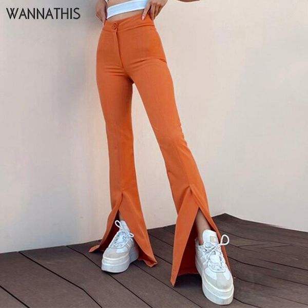 women's pants & capris wannathis flare button casual female split hight waist pantalones loose trousers summer fashion 2021, Black;white
women's pants & capris wannathis flare button casual female split hight waist pantalones loose trousers summer fashion 2021, Black;white