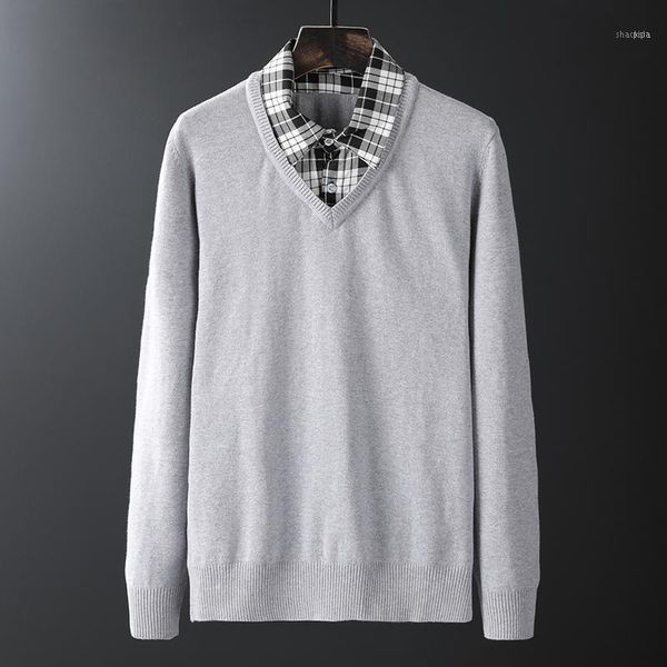 sweaters long sleeve shirt collar fake two pieces sweater male autumn youth leisure men's knitwear, black gray, -2xl1, White;black
sweaters long sleeve shirt collar fake two pieces sweater male autumn youth leisure men's knitwear, black gray, -2xl1, White;black