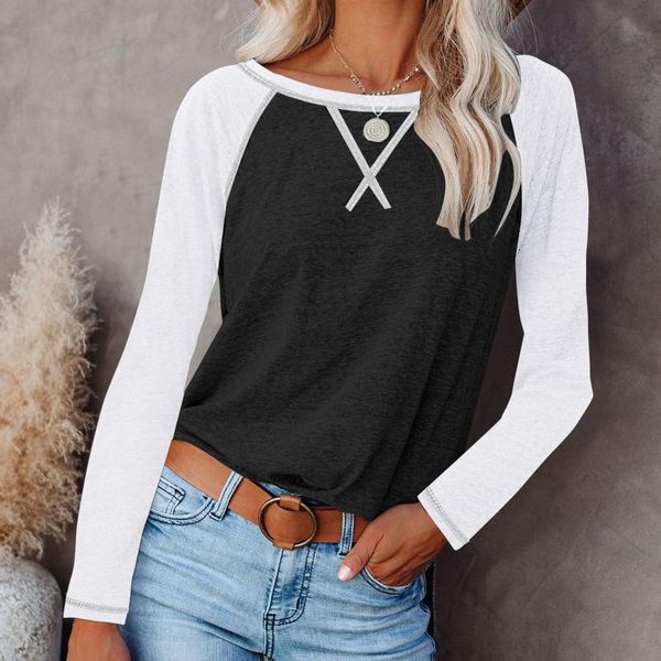women's blouses & shirts fashion o-neck loose blouse patchwork long sleeve t-shirt pullover women chemisier femme blusas 2021, White
women's blouses & shirts fashion o-neck loose blouse patchwork long sleeve t-shirt pullover women chemisier femme blusas 2021, White