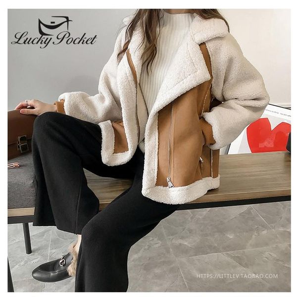 women's fur & faux women autumn winter fashion solid color loose lamb wool coat female high street elegant leather ladies warm coats ml, Black
women's fur & faux women autumn winter fashion solid color loose lamb wool coat female high street elegant leather ladies warm coats ml, Black
