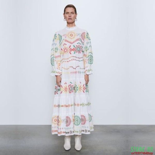 women's swimwear 2021 white vintage chic women floral print maxi dress bohemian dresses ladies boho pleated long vestidos a682, White;black
women's swimwear 2021 white vintage chic women floral print maxi dress bohemian dresses ladies boho pleated long vestidos a682, White;black