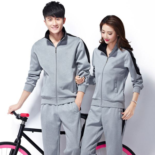 2019 spring and autumn sports men's trousers leisure women's sweater two-piece running suit, Gray
2019 spring and autumn sports men's trousers leisure women's sweater two-piece running suit, Gray