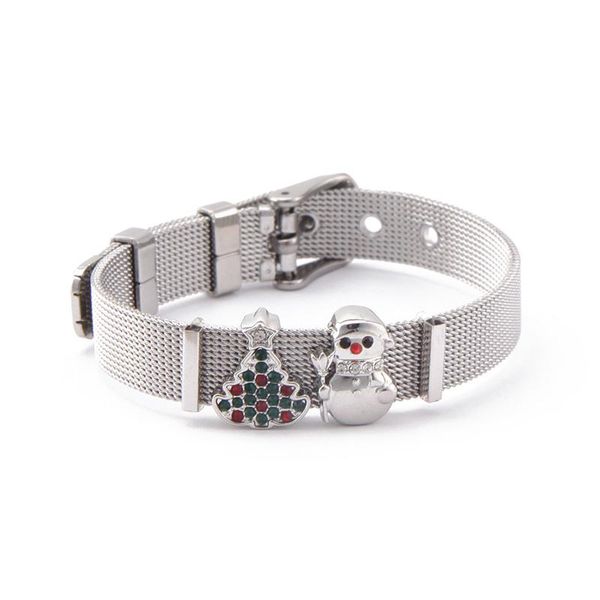 charm bracelets sanshoor christmas bracelet sets with lovely cute snowman & tree fit in stainless steel mesh, Golden;silver
charm bracelets sanshoor christmas bracelet sets with lovely cute snowman & tree fit in stainless steel mesh, Golden;silver