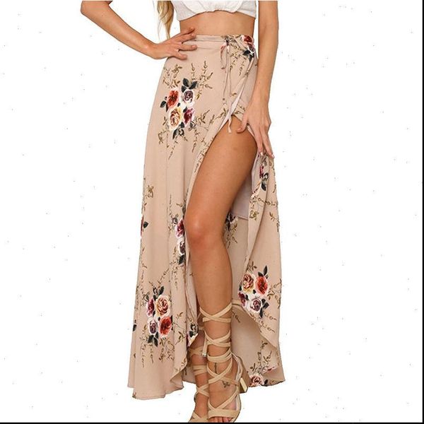 women summer hight waist high split printed maxi skirt pleated chiffon long casual boho drop shipping, Black
women summer hight waist high split printed maxi skirt pleated chiffon long casual boho drop shipping, Black